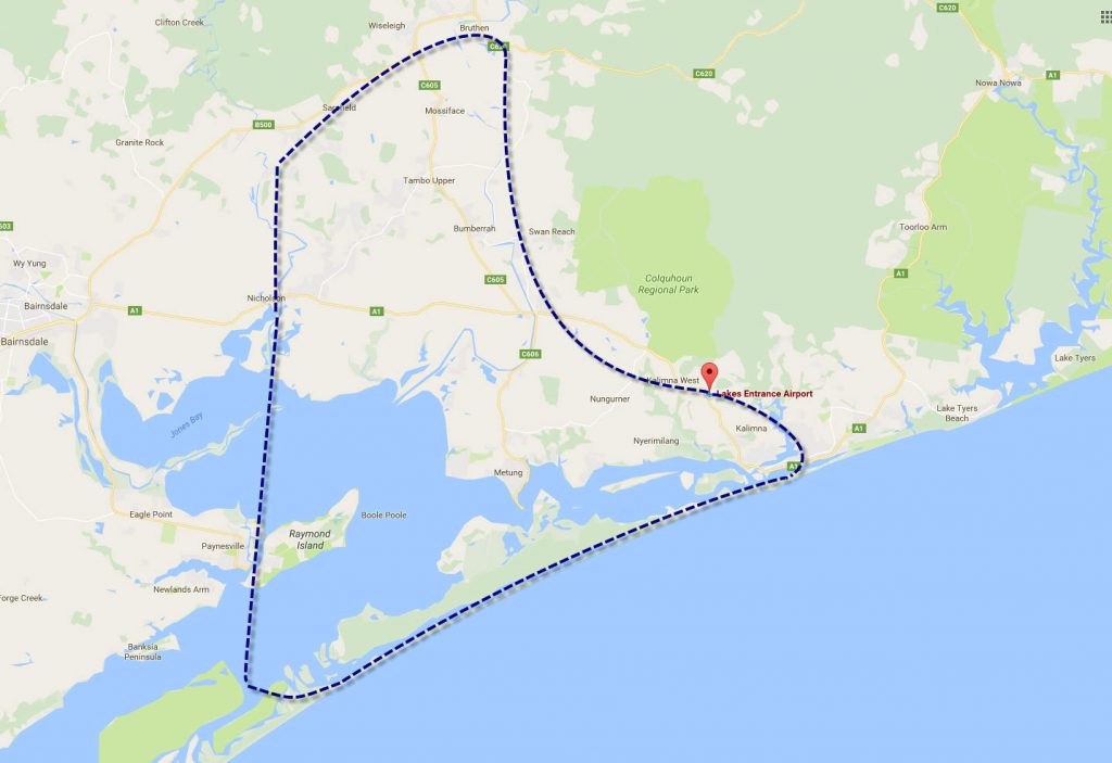 Bandicoot Scenic Flight Inland Lakes entrance 30min